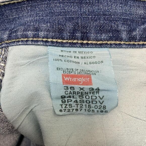 Vintage Y2K Style Wrangler Carpenter Jeans Relaxed Fit Baggy Size 36x34 - Picture 7 of 7